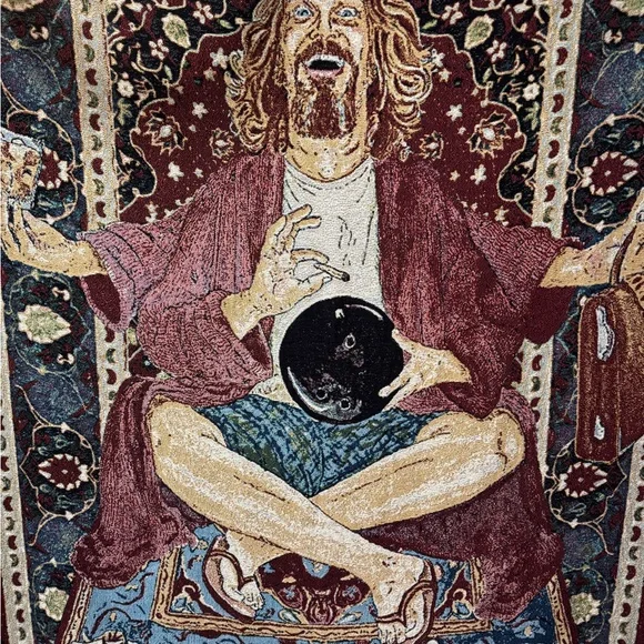 The Big Lebowski Zen Dude Woven Art Blanket - The Dude Abides Home Decor - Picture 6 of 7